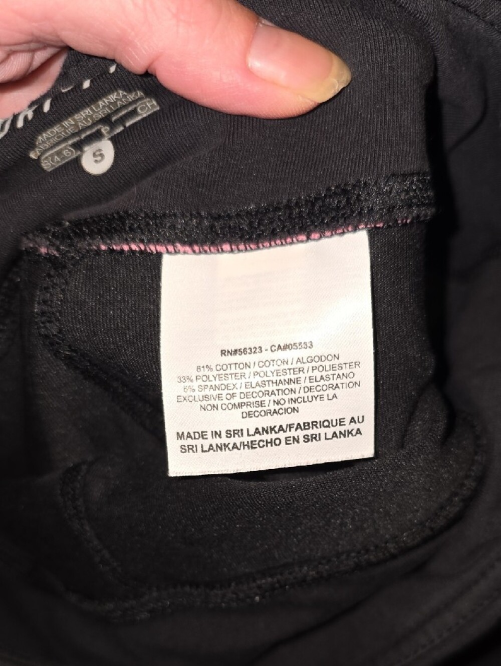 Nike Black Wide-Leg Capris with Pink Swoosh - Picture 3 of 9